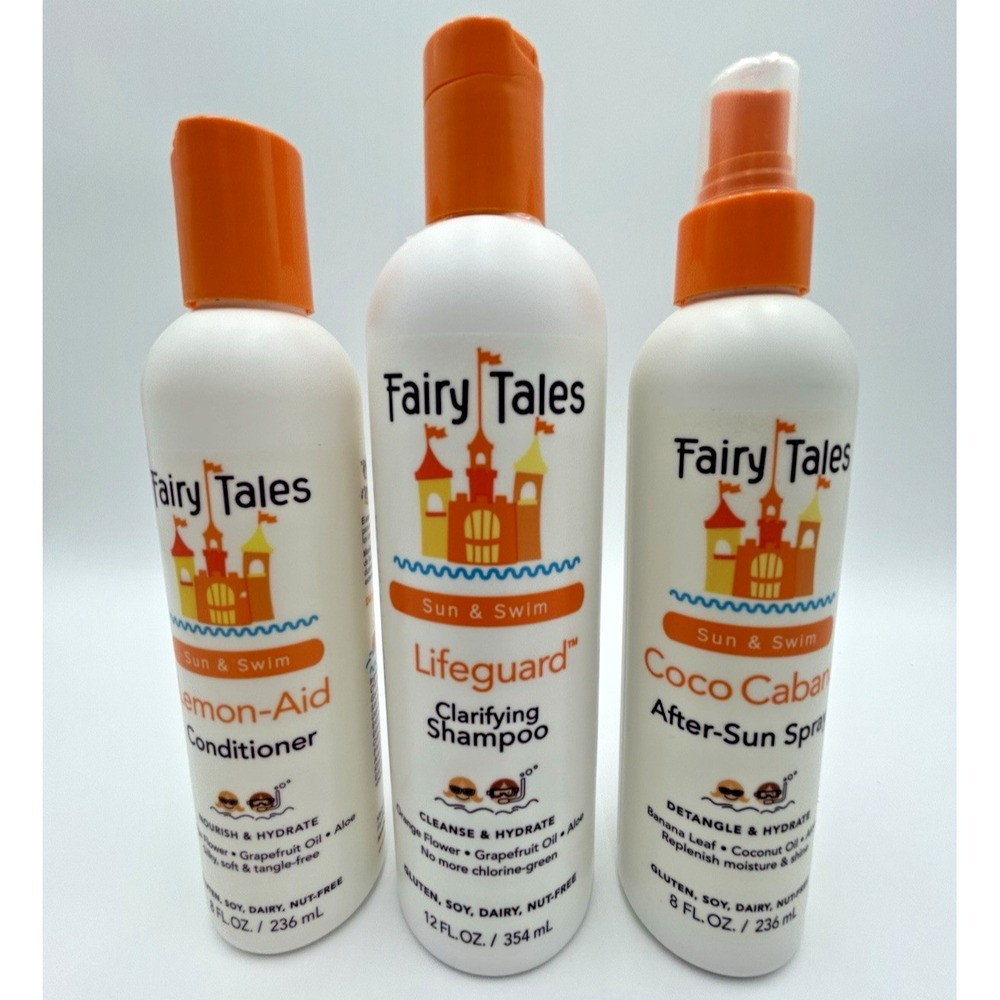 Fairy Tales Sun & Swim Shampoo 12oz & Conditioner 8oz Set & After Sun Spray
